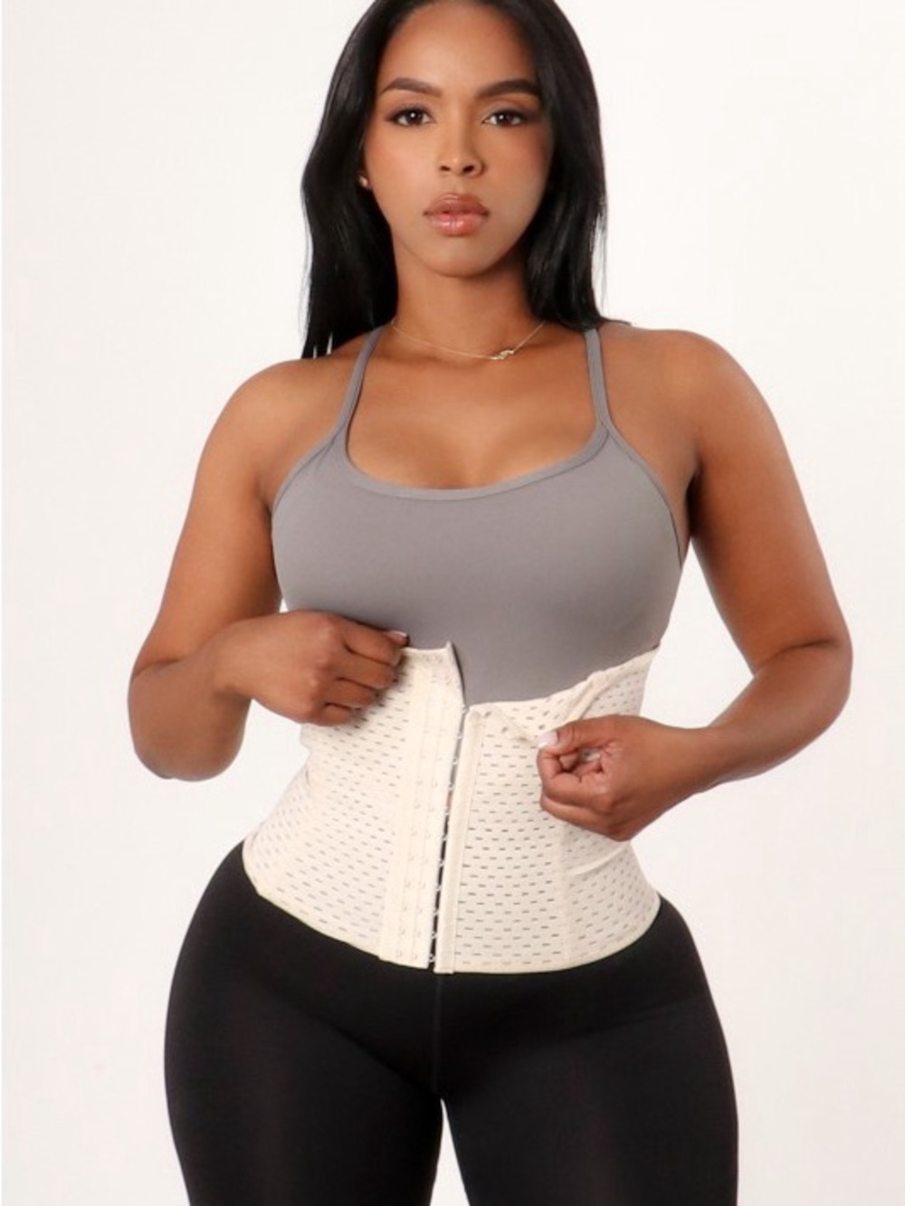 Womenβs Waist Trainer Corset Shaper - Cream U-TMYWTB1